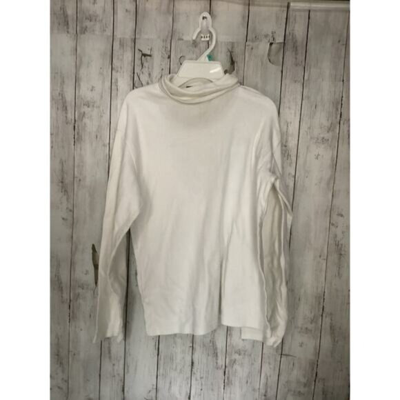 acubi mermaidcore fairycore Polo Ralph Lauren Turtleneck Knit Sweater White XL - Picture 1 of 5